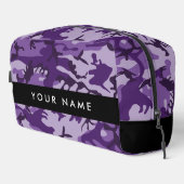 Lila Camouflage Ihr Name personalisieren Waschbeutel (Rechte Ecke)