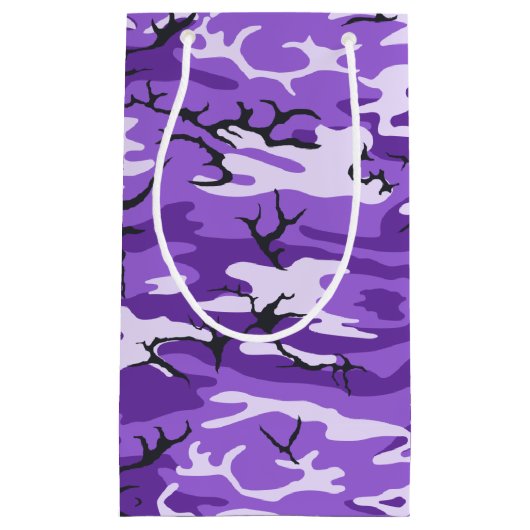 Lila Camouflage Kleine Geschenktüte (Vorderseite)