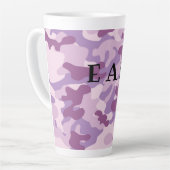Lila Camouflage Latte Tasse (Linke Ecke)