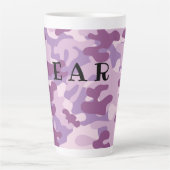 Lila Camouflage Latte Tasse (Vorderseite)