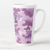 Lila Camouflage Latte Tasse (Rechts)