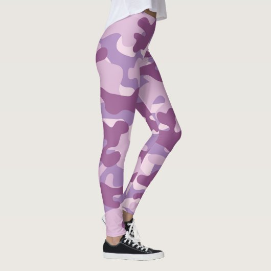 Lila Camouflage-Leggings Leggings (Rechts)