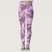 Lila Camouflage-Leggings Leggings (Vorderseite)