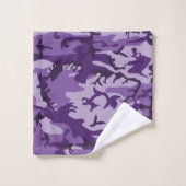 Lila Camouflage, Militär, Armee Badhandtuch Set (Waschlappen)