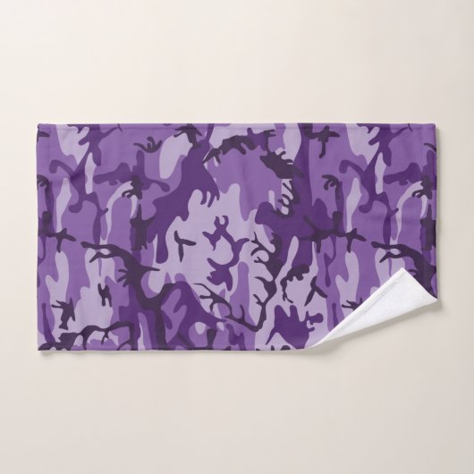 Lila Camouflage, Militär, Armee Badhandtuch Set (Handtuch)