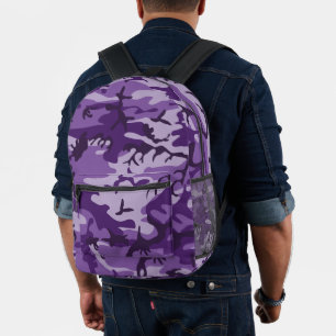 Lila Camouflage, Militär, Armee Bedruckter Rucksack