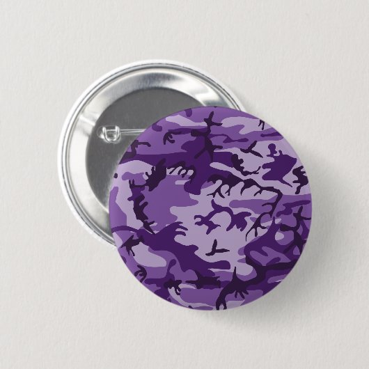 Lila Camouflage, Militär, Armee Button (Vorne & Hinten)