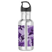Lila Camouflage, Militär, Armee Edelstahlflasche (Rückseite)
