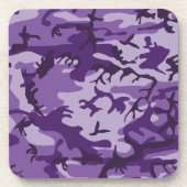 Lila Camouflage, Militär, Armee Getränkeuntersetzer (Vorderseite)