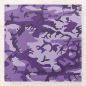Lila Camouflage, Militär, Armee Glasuntersetzer (Vorderseite)