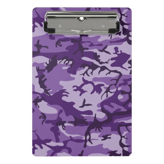 Lila Camouflage, Militär, Armee Mini Klemmbrett (Vorderseite)