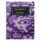 Lila Camouflage, Militär, Armee Notizblock (Vorderseite)