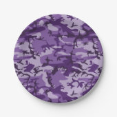 Lila Camouflage, Militär, Armee Pappteller (Vorderseite)