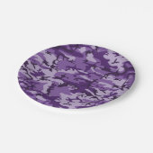 Lila Camouflage, Militär, Armee Pappteller (Schrägansicht)