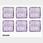 Lila Camouflage, Militär, Armee Quadratischer Aufkleber (Blatt)