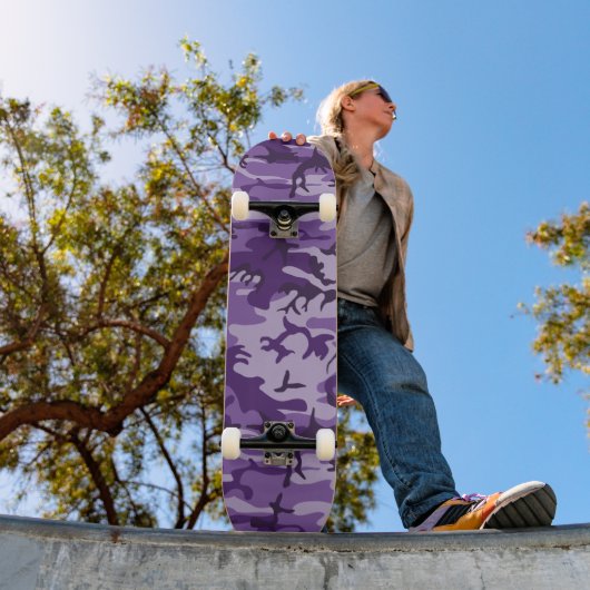Lila Camouflage, Militär, Armee Skateboard (Außenbereich 1)