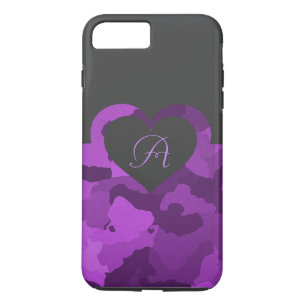Lila Camouflage mit kundengerechtem Monogramm Case-Mate iPhone Hülle