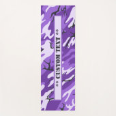 Lila Camouflage mit kundenspezifischem Text Yogamatte (Vorderseite)