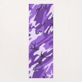 Lila Camouflage mit kundenspezifischem Text Yogamatte (Rückseite)