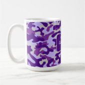 Lila Camouflage mit Personalisierung   Kaffeetasse (Links)