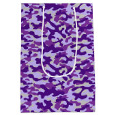 Lila Camouflage  Mittlere Geschenktüte (Rückseite)
