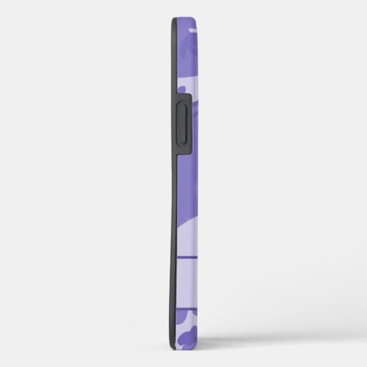 Lila Camouflage Monogramm Case-Mate iPhone Hülle (Rückseite / Rechts)