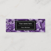 Lila Camouflage-Muster, Militär, Armee Mini Visitenkarte (Rückseite)