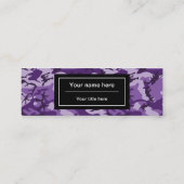 Lila Camouflage-Muster, Militär, Armee Mini Visitenkarte (Rückseite)