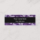 Lila Camouflage-Muster, Militär, Armee Mini Visitenkarte (Rückseite)