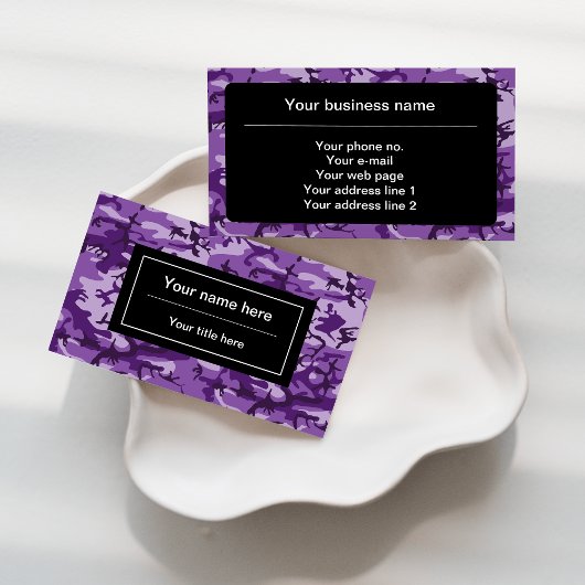 Lila Camouflage-Muster, Militär, Armee Visitenkarte