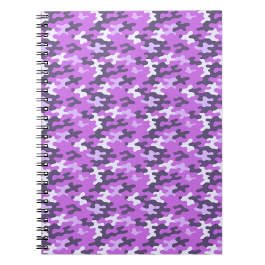 Lila Camouflage Notizblock (Vorderseite)