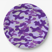 Lila Camouflage Pappteller (Vorderseite)