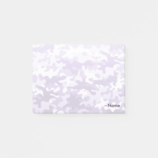 Lila Camouflage Post-it Klebezettel (Vorderseite)