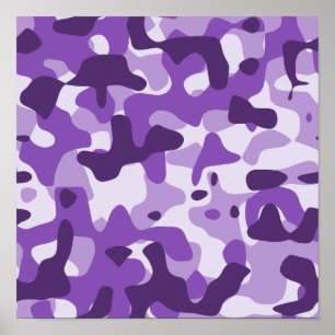 Lila Camouflage Poster