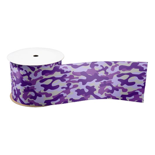 Lila Camouflage Satinband (Spule)