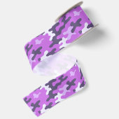 Lila Camouflage Satinband (Rückseite)