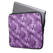 Lila Camouflage-Tarnungs-Muster-Laptop-Hülse Laptopschutzhülle (Vorderseite Links)