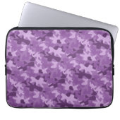 Lila Camouflage-Tarnungs-Muster-Laptop-Hülse Laptopschutzhülle (Vorderseite)