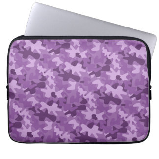 Lila Camouflage-Tarnungs-Muster-Laptop-Hülse Laptopschutzhülle