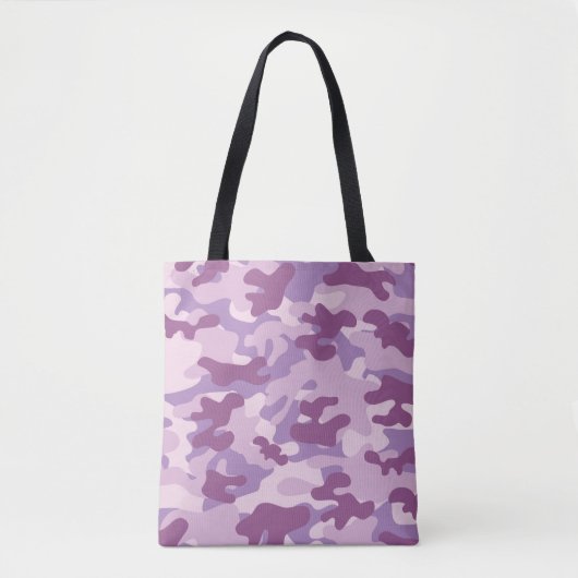 Lila Camouflage Tote Bag Tasche (Vorderseite)