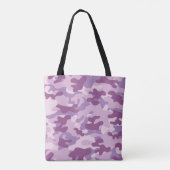 Lila Camouflage Tote Bag Tasche (Rückseite)