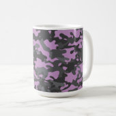 Lila Camouflage Travel Cup Kaffee Tasse (VorderseiteRechts)