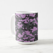 Lila Camouflage Travel Cup Kaffee Tasse (Vorderseite Links)