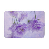Lila Campanella Blume Makro Badematte (Vorderseite)
