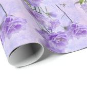 Lila Campanella Blume Makro Geschenkpapier (Rolleneckpunkt)