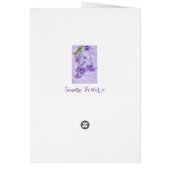 Lila Campanella Blume Makro-Karte (Hinten)