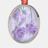 Lila Campanella Blume Makro Ornament Aus Metall (Links)