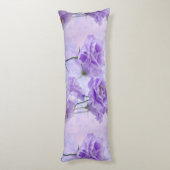 Lila Campanella Blume Makro Seitenschläferkissen (Rückseite (Vertikal))