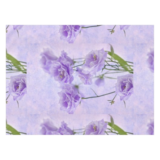 Lila Campanella Blume Makro Tischdecke (Vorderseite (Horizontal))