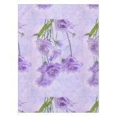 Lila Campanella Blume Makro Tischdecke (Vorderseite)
